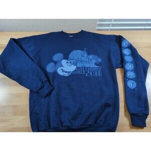 Blue Walt Disney World 2018 Long Sleeve Sweatshirt Disney Parks Size Small
